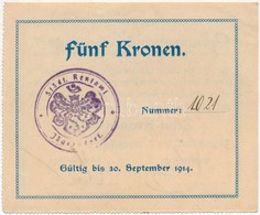 Osztrák-Magyar Monarchia/Jägerndorf 1914. 5K T:I-
Austro-Hungarian Monarchy/Jägerndorf 1914. 5 Kronen C:AU - Non Classés
