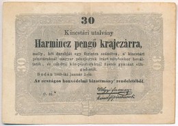 1849. 30kr 'Kossuth Bankó' Dátumban '-IKI' Sajtóhibával T:III
Adamo G103h - Non Classés