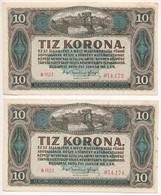 1920. 10K (2x) Sorszámkövetők T:II
Adamo K14 - Non Classés