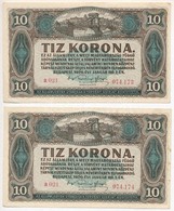 1920. 10K (2x) Sorszámkövetők T:II
Adamo K14 - Sin Clasificación