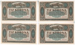 1920. 10K (4x) Sorszámkövetők (2+2) T:I,I- - Non Classés