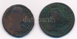 1774S 1/2kr Cu + 1781B 1/2kr Cu 'II. József' T:2- Patina - Non Classificati