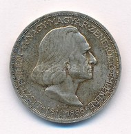 1936. 2P Ag 'Liszt Ferenc' T:1-,2 Patina 
Adamo P7.3 - Sin Clasificación