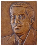 Gyarmathy György (1910-) 1936. Férfiportré, Br Plakett Vésett Hátlappal 'Turóczi Szigfriednek' (482,66g/101x92mm) T:2 /  - Sin Clasificación