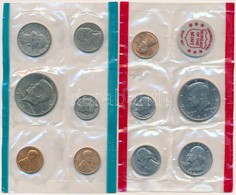 Amerikai Egyesült Államok 1971. 1c-1/2$ (6db, 5xklf) + 1971D 1c-1/2$ (5xklf) + 'Bureau Of The Mint' Zseton Forgalmi Soro - Sin Clasificación