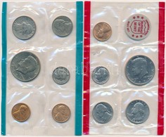 Amerikai Egyesült Államok 1971. 1c-1/2$ (6db, 5xklf) + 1971D 1c-1/2$ (5xklf) + 'Bureau Of The Mint' Zseton Forgalmi Soro - Non Classés