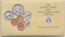 Amerikai Egyesült Államok 1990P 1c-1/2$ (5xklf) + 'Philadelphia' Zseton Forgalmi Sor Lezárt Fóliatokban T:1,1- 
USA 1990 - Sin Clasificación