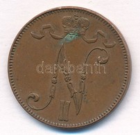 Finnország 1917. 5p Cu 'II. Miklós' T:2 Ph., Kis Patina 
Finland 1917. 5 Pennia Cu 'Nicholas II' C:XF Edge Error, Small  - Sin Clasificación