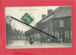 CPA - Froissy  - (Oise) - La Grande Rue  ( Femme Au Tambour ) - Froissy