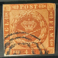 DENMARK 1858/62 - Canceled - Sc# 7 - 4s - Used Stamps