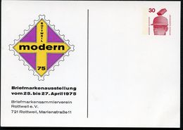 Bund PP68 D2/008-I ROTTWEIL BRIEFMARKENAUSSTELLUNG 1975  NGK 3,00 € - Cartes Postales Privées - Neuves