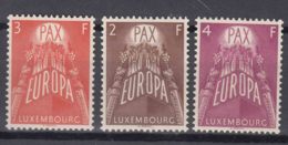 Luxembourg 1957 Europa CEPT PAX Mi#572-574 Mint Hinged - Unused Stamps