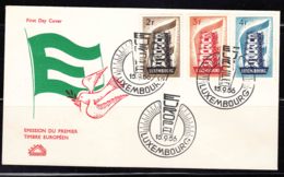 Luxembourg 1956 Europa CEPT Mi#555-557 FDC-first Day Cover - Unused Stamps