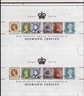 GREAT BRITAIN 2012 Elizabeth II Coins UNCUT SHEET:2x6 Stamps - Feuilles, Planches  Et Multiples