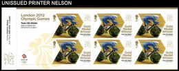 GREAT BRITAIN 2012 Olympics London Bicycle Sheetlet Printer:Nelson UNISSUED - Variétés, Erreurs & Curiosités