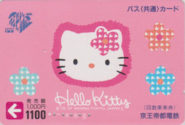 Carte Prépayée Japon - Comics - CHAT HELLO KITTY - CAT Japan Prepaid Bus Card - - KATZE - 5049 - BD