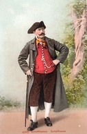 CPA. Série Costumes Suisses Authentiques.  Schaffhausen-Schaffhouse.  Homme, Canne, Moustache.  Scan Du Verso. - Schaffhouse