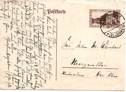 Saarbrücken 1928 St. Johann - Postkarte - Ganzsache Entier - !! Trace De Pli - Postwaardestukken