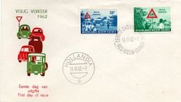 Hollandia 1962 - FDC Nieuw Guinea - Veilig Verkeer - Code De La Route - Prévention Routière - Nueva Guinea Holandesa