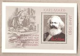 DDR - Foglietto Nuovo Michel Block 71: The 100th Anniversary Of The Death Of Karl Marx - 1983 *G - Karl Marx