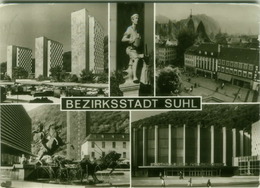 AK GERMANY -   BEZIRKSSTADT SUHL - MULTIVIEW - VINTAGE POSTCARD (5971) - Suhl