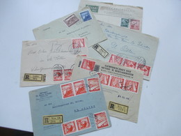 Österreich 1946 - 48 6 Vorderseiten Mit Freimarken Landschaften Einschreiben / Express 1x Gösser Bier Und Zensurstempel - Cartas & Documentos