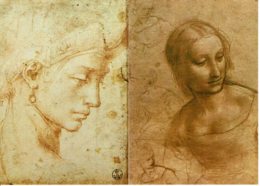 2 CP Neuves - Michelangelo "TESTA MULIEBRE" Et Léonard De Vinci "GIOVANE DONNA" - Ed Giusti - Collezione Arte - Paintings