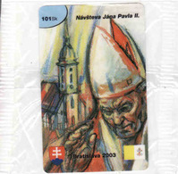 Pope John Paul II, Slovaquie Private Prepaid Card In Blister, Tirage 1250 Pieces Only - Slovaquie