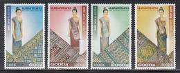 2003  Laos Textiles Costumes Culture Complete Set Of 4 MNH - Laos