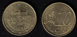 Slovaquie 2009 Monnaie Coin 10 Euro Cent Le Château De Bratislava SU - Slowakei