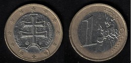 Slovaquie 2009 Monnaie Coin 1 Euro Double Croix Armoiries Blason SU - Slovaquie