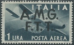 1947 TRIESTE A POSTA AEREA DEMOCRATICA 1 LIRA MH * - RB33-4 - Poste Aérienne