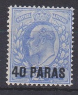 BRITISH LEVANT 1902 40pa On 2½d PALE ULTRAMARINE SG 8a LIGHTLY MOUNTED MINT Cat £26 - Britisch-Levant