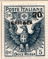 ERYTHREE (Colonie Italienne) - 1916 - N° 44 - 20 C. S. 15 C. + 5 C. Gris-noir - (Timbre D'Italie De 1915-16) - Erythrée