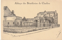 *** 42  ***  Abbaye Des Bénédictins De Charlieu Carte Dos Vierge - Charlieu