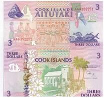 BILLET ILES COOK 3 DOLLAR - Cook Islands