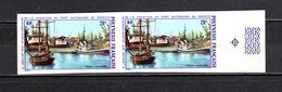 POLYNESIE  PA N° 60   NON DENTELE EN PAIRE   NEUF SANS CHARNIERE COTE 70.00€    PORT  BATEAUX - Imperforates, Proofs & Errors