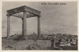 Tarjeta  postal. España. Ávila. Los Cuatro Postes. Vista General De La Ciudad. - Monuments