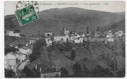ROCHETAILLEE EN 1912 - VUE GENERALE AVEC CHATEAU - BEAU CACHET - CPA VOYAGEE - Rochetaillee