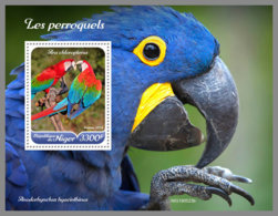 NIGER 2019 MNH Parrots Papageien Perroquets S/S - IMPERFORATED - DH1950 - Perroquets & Tropicaux