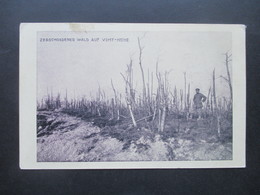 Deutsches Reich Feldpost 1. WK 1916 AK Zerschossener Wald Auf Vimy - Höme FP Briefstempel Res. Inf. Regt. No 10 - Briefe U. Dokumente