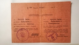 1941 WWII YUGOSLAVIA RESIDENT MEDICAL STAFF BELGRADE ID CARD AUSWEIS GERMANY OCCUPIED DOCUMENT SERBIA WW2 BELGRAD - 1939-45