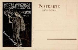 Kunstgeschichte Dresden Dritte Deutsche Kunst Gewerbe Ausstellung  Künstlerkarte 1906 I-II Expo - Unclassified