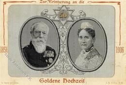 Seide Gewebt  Goldene Hochzeit Großherzog Friedrich U. Großherzogin Luise 1906 I-II Soie - Sonstige & Ohne Zuordnung