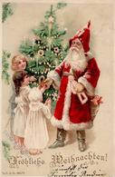 HGL Weihnachtsmann Kinder Spielzeug  Lithographie 1899 I-II Pere Noel Jouet - Hold To Light