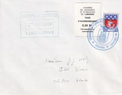 FRANCE - Libourne De 1968 - Les 2 Valeurs Sur Lettre - 2 Scans - Autres & Non Classés