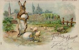 HGL, Verlag Meteor Hase Ostern  Lithographie I-II Paques - Hold To Light