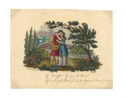 Freundschaftsbild Glückwunsch Biedermeier Billet Um 1820 I-II - Sonstige & Ohne Zuordnung