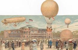 Intern. Luftschifffahrt-Ausstellung Frankfurt 1909, Klappkarte Mit Ballon I-II Expo - Sonstige & Ohne Zuordnung