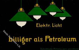 ELEKTRISCHES LICHT - Billiger Als Petroleum - Werbekarte D. Elektrizitätswerk Westfalen AG WANNE  I-II - Werbepostkarten